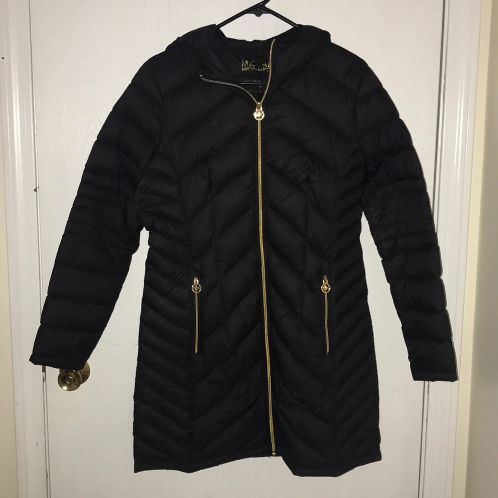 Michael Kors Black Long Winter Coat